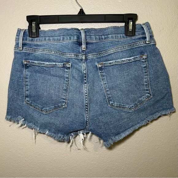 FRAME Demin Le Cutoff Bixby raw distressed hem shorts women’s size 28 - Picture 2 of 5